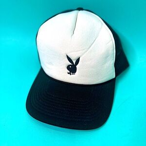 Black and White Playboy Trucker Hat